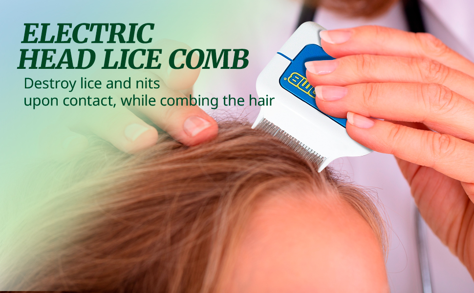 Electric Head Lice Comb Destroy lice and nits while combing the hair