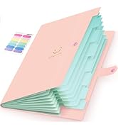Expanding File Folder, 8 Pockets Accordion File Organizer, A4 Letter Size Paper Document Receipt ...