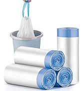 Charmount 4 Gallon Trash Bags - Drawstring small trash Bags for Bathroom, Kitchen, Bedroom, Offic...
