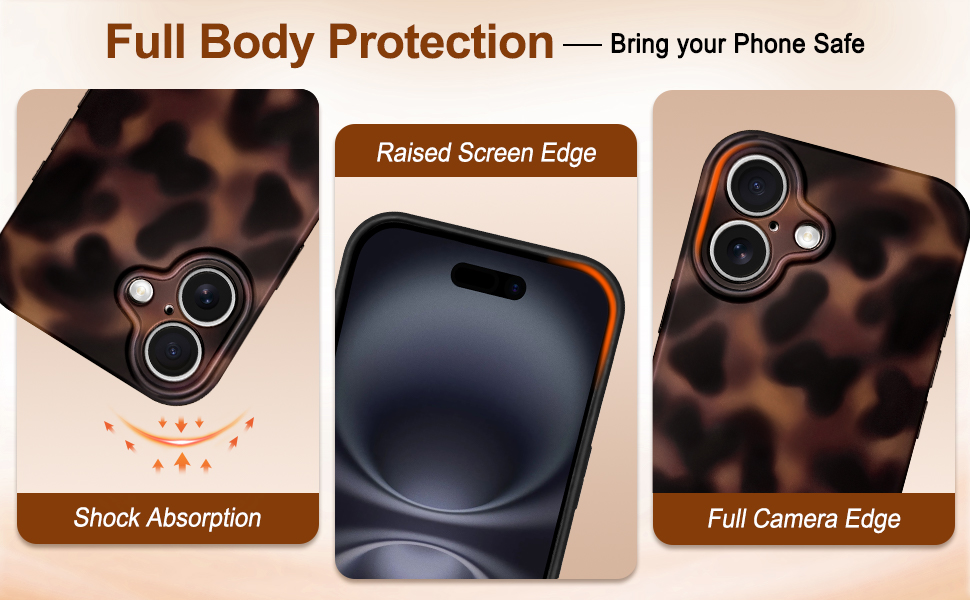 i phone 16 case matte amber leopard