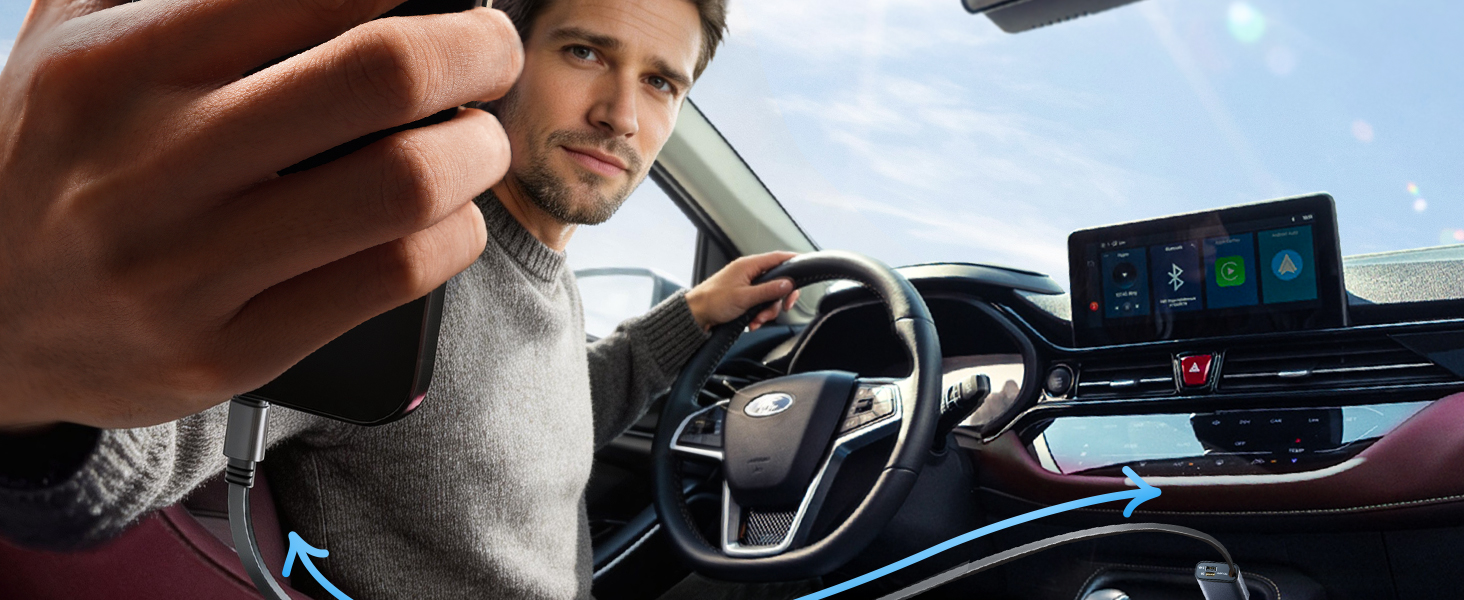 Retractable car charger usb c