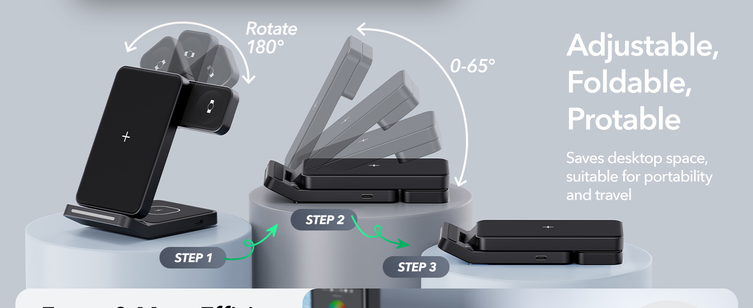 3 in 1 wireless charging station