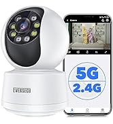 EVERSECU HD 2K 3.0MP WiFi Home Security Camera, 2.4G&5G WiFi Dog Camera, Humanoid Auto Tracking, ...
