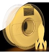 AMOLEN PLA 3D PLA Printer Filament, 1.75mm Glow in The Dark Yellow PLA Filament for 3D Printing, ...