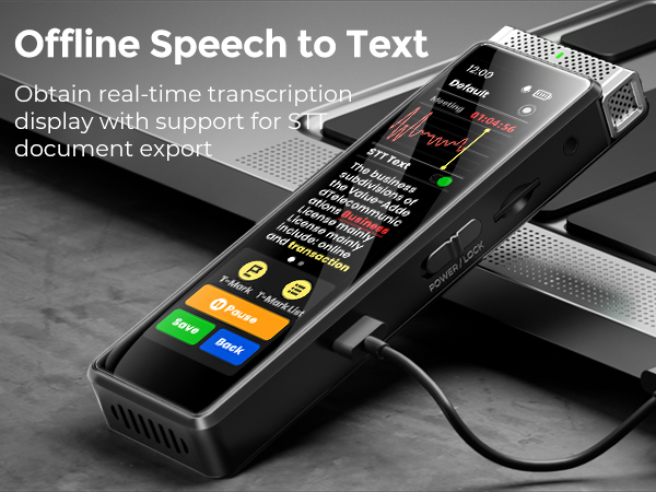 audio recorder intelligent speech-to-text function
