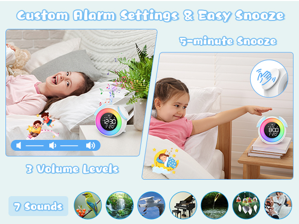 PENTASPI Kids Alarm Clock, Ok to Wake Clock for Kids