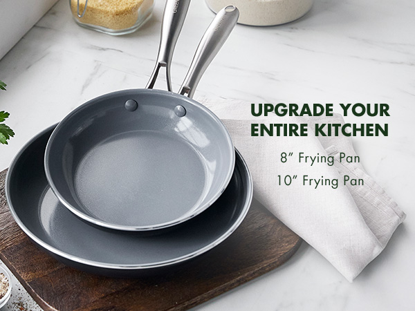 GreenPan, Ceramic Nonstick, PFAS-Free, Non-Toxic, Cookware, Frypans, Swift