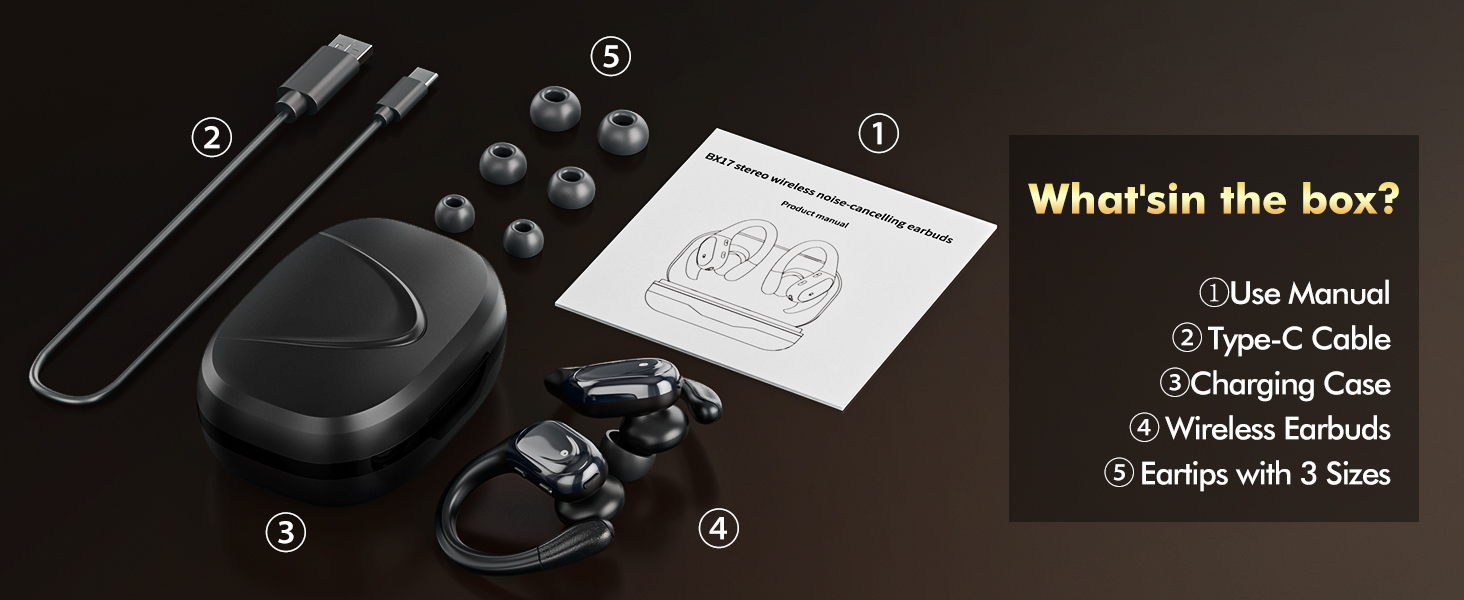 earbuds with complete accessories suite