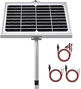 SUNER POWER 12V Waterproof Solar Battery Trickle Charger &amp; Maintainer - 10 Watts Solar Panel Buil...