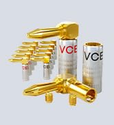 VCELINK Right Angle Speaker Banana Plugs