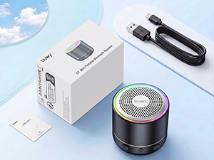 Three professional devices displayed on white surface: compact white box unit, black handheld tool, and black cylindrical device with circular dial interface shown from multiple angles.