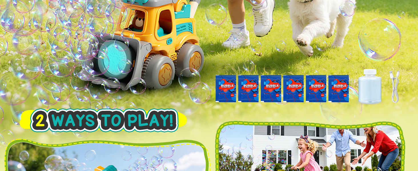 Construction Truck Bubble Lawn Mover