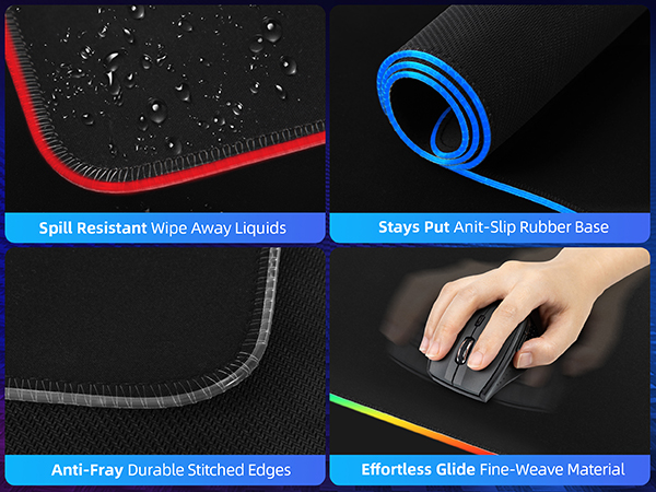 RGB Gaming Mouse Pad with Wireless Charging