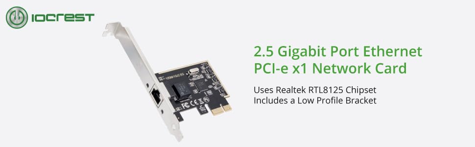 Single 2.5 Gigabit NIC Realtek Chipset