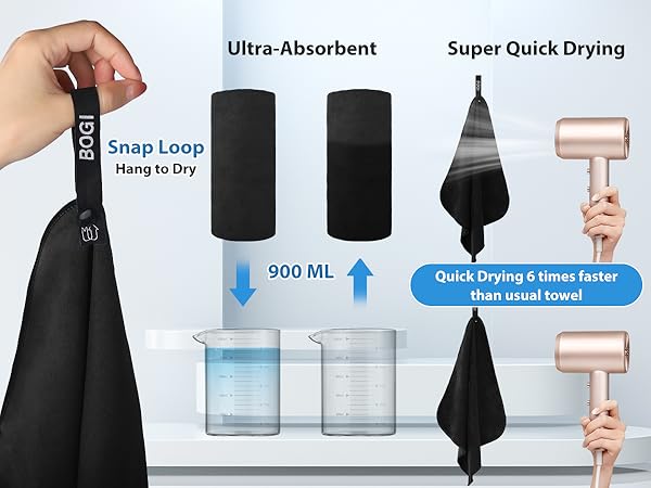 travel towel fast drying lightweight