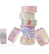 Ovatt 9 Rolls Cute Animal Washi Tape Set, Kawaii Decorative Adhesive Tape, Perfect for DIY Crafts...
