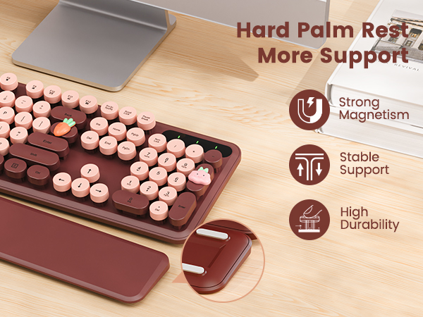 Hard Palm Rest More Support Strong Magnetism Stable Support High Durability