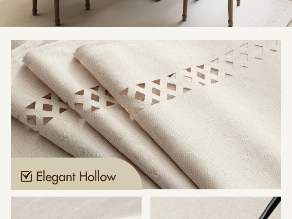 MIULEE Rectangle Linen Polyester Tablecloth