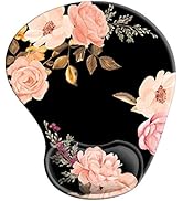 HOMKUMY Ergonomic Mouse Pad with Gel Wrist Rest Support, Cute Mouse Pads with Non-Slip Rubber Bas...