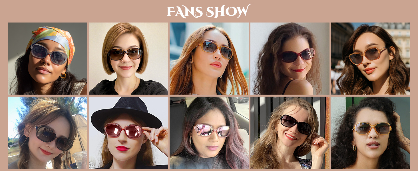 FEISEDY Vintage Square Polarized Sunglasses