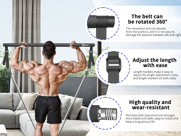 stretched fusion pilates bar ,pilates bar with ab roller