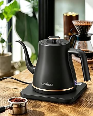 Stariver Gooseneck Electric Kettle, 0.8L Electric Tea Kettle Tea Pot, Pour Over Coffee Kettle