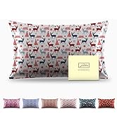 Christmas Decorations Mulberry Silk Pillowcase for Hair and Skin Standard Size Christmas Reindeer...