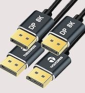Thsucords DisplayPort Cable 1.6FT 2Pack, Certified Ultra Slim &amp; Thin 8K 4K Display Port 1.4 Cable...