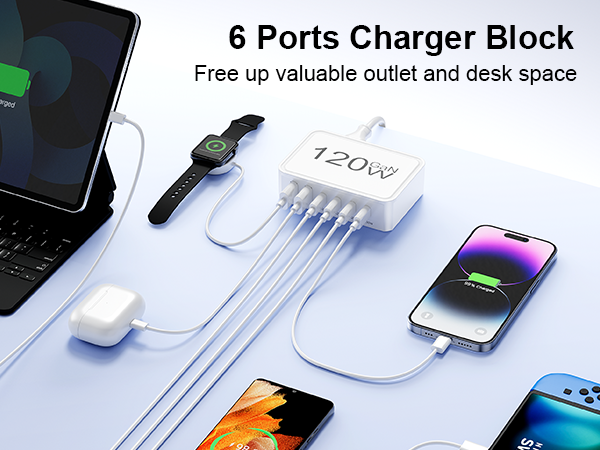6 Ports Charger Block