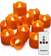 orange remote tealight for halloween Christmas with timer