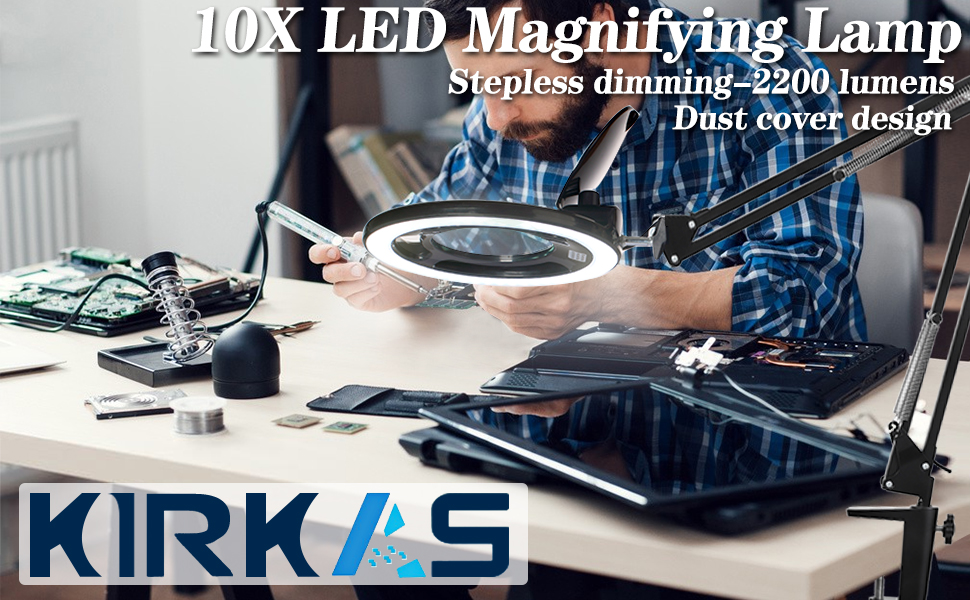 magnifying glass with light