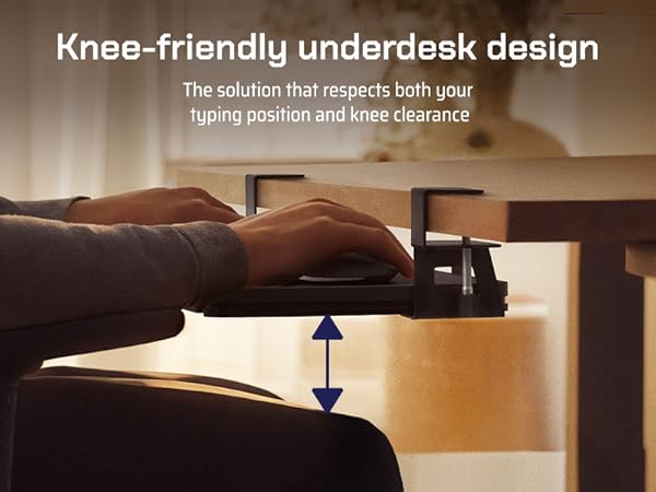 large keyboard tray under desk