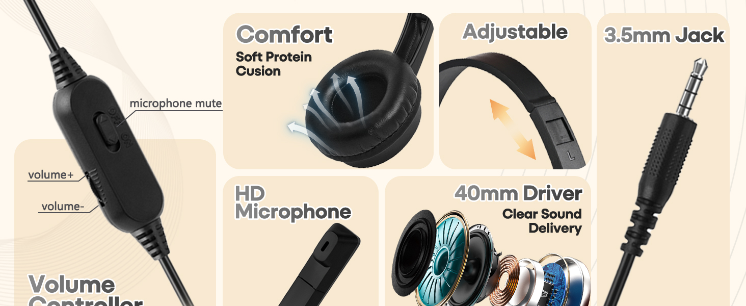 Wired headphones