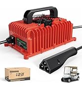 10L0L Smart Golf Cart Battery Charger for EZGO TXT &amp; RXV, 15 AMP 48 Volt Golf Cart Charger with 3...
