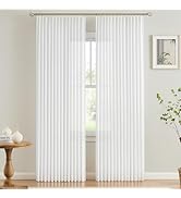 Vision Home White Pinch Pleated Semi Sheer Curtains Textured Light Filtering Window Curtains 90 i...