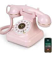 Sangyn Bluetooth Retro Desk Phone with Handset &amp; Speakerphone, Classic Bluetooth Landline Telepho...