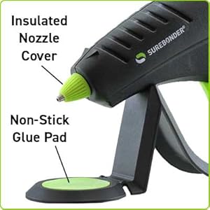 insulated nozzle cover,non-stick glue pad under nozzle