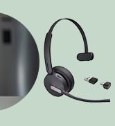 Yealink BH70 Mono Teams Wireless Headset with Mic for Work, Microsoft Teams Certified Bluetooth H...
