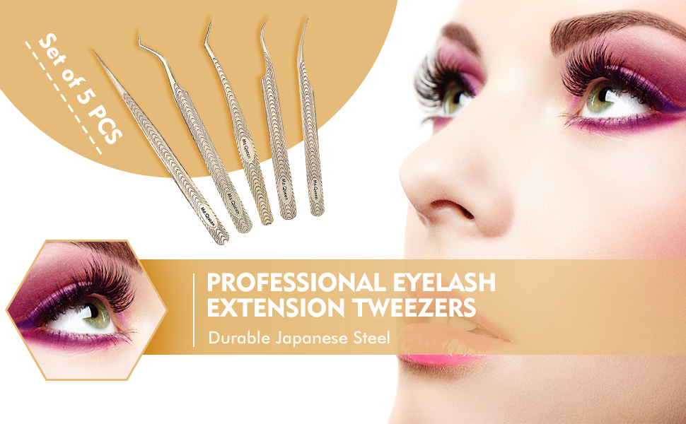 Ms.Queen eyelash extension tweezers