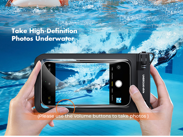 Crystal clear window, ensures the camera and other functions work properly while underwater