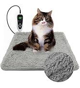 GOLOPET Cat Heating Pad 18x18 in with Smart Thermostat Switch and Power Line Protection Tube,Obta...