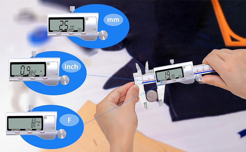 Digital Caliper,Vernier Caliper Measuring Tool with Stainless Steel
