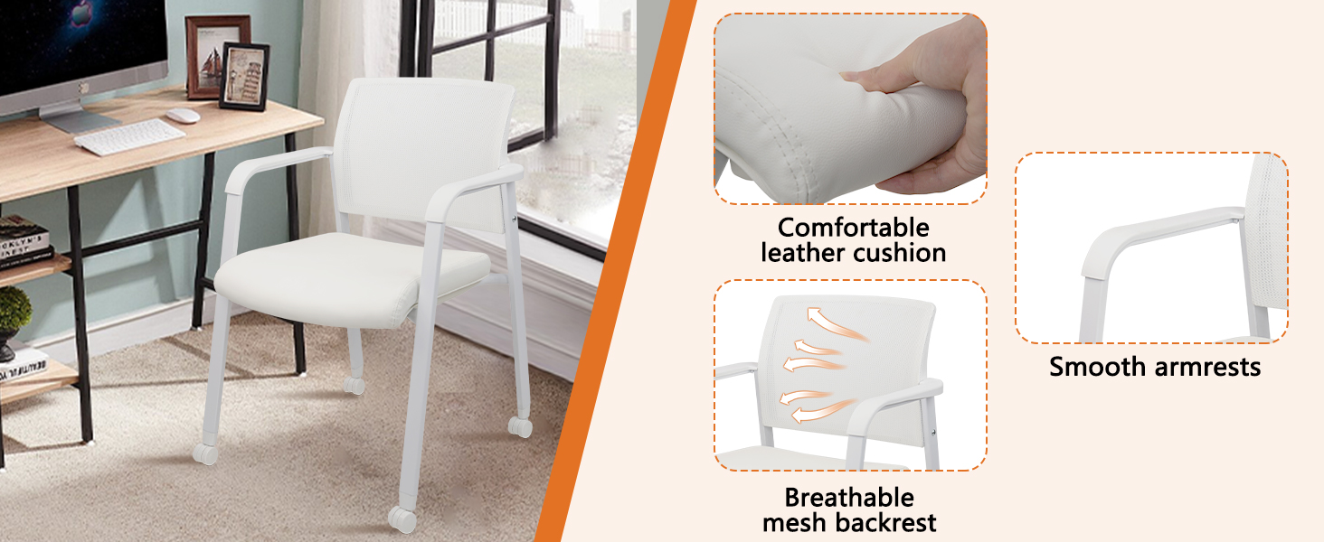 Chair with armrests and wheels