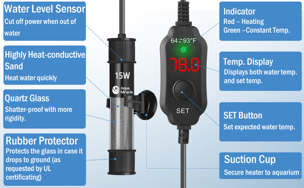 aquarium heater 1 3 gallon fish heater water heater fish tank heater for fish tank