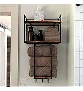 MOUGIGI Towel Rack Wall Mounted - Space-Saving Design for Small Bathrooms - Versatile Organizer f...