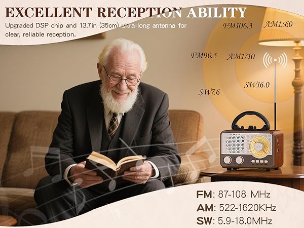 radio portable radio portable radio am fm small radio men gifts ideas vintage bedroom speaker retro 