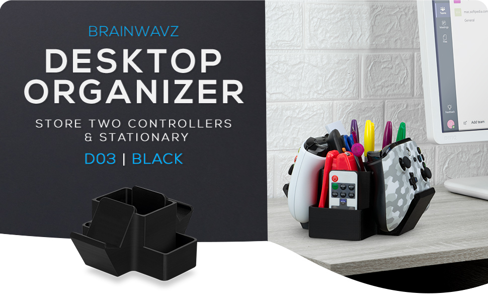 Desktop stand for gaming controller and remote controls