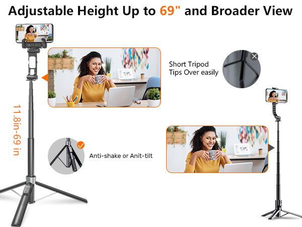 Tripod for iphone with light