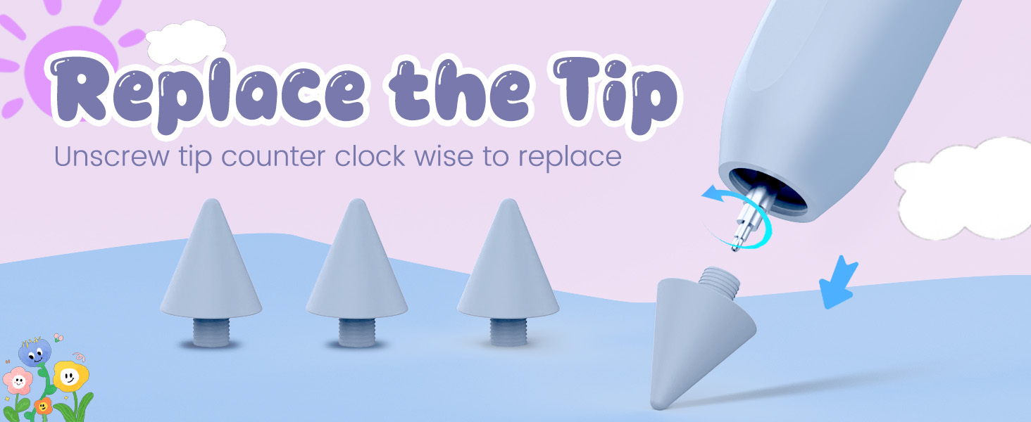 replace the ipad pencil tip unscrew tip counter clock wise to replace
