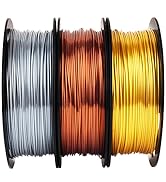 Shiny Silk Gold Silver Copper PLA Filament Bundle, 1.75mm 3D Printer Filament
